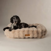 Alpine Box Dog Bed - Champagne Faux Fur